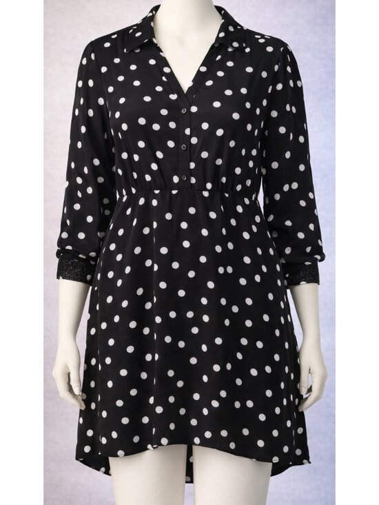 On 34th Dresses & Skirts - On 34th Dress B/W Polka Dots Sz 12 wrap front whimsigoth Romantic Gothic Indie